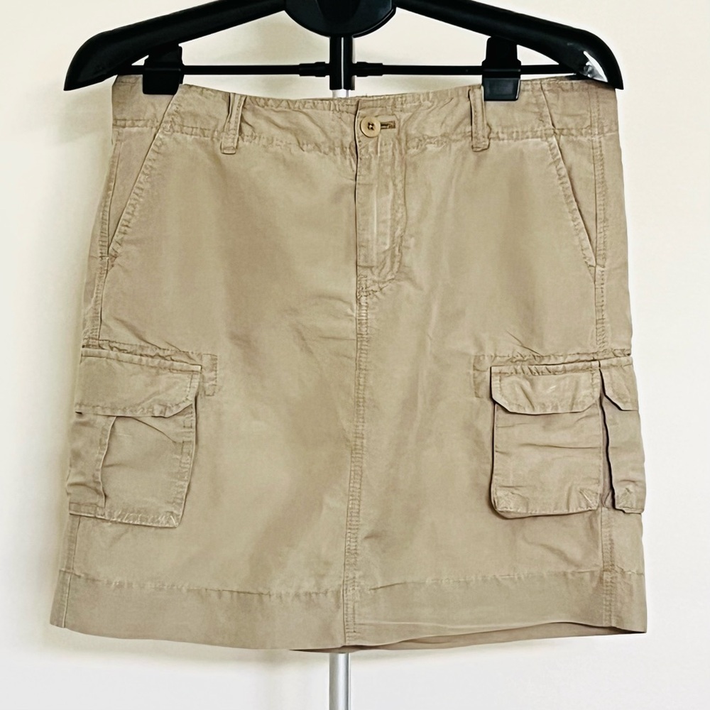 Gap Women’s Y2K Vintage Khaki Tan Cargo Pocket Skirt Size 8